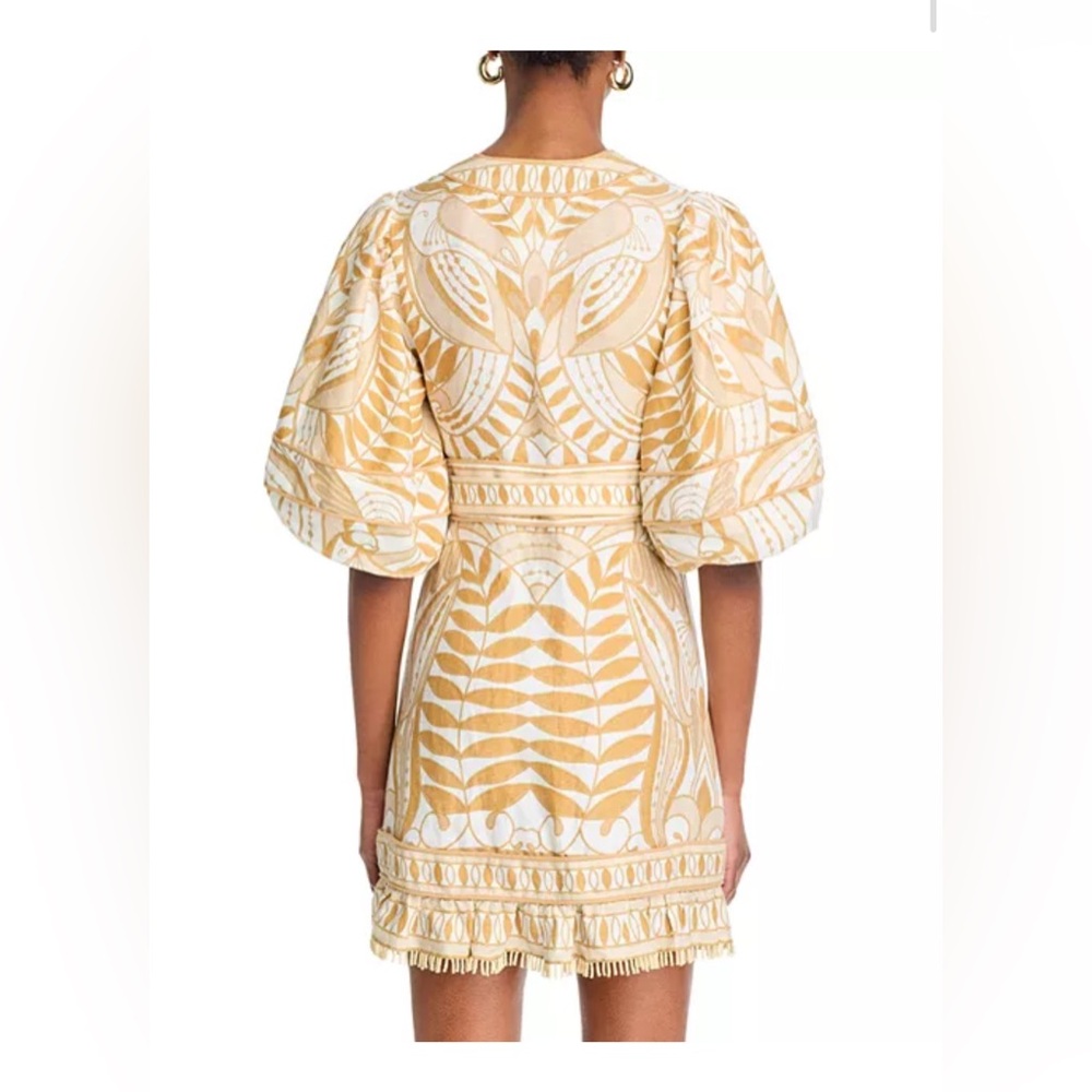 Farm Rio: NWT Off-White Lace Nature Lenzing™ Euroflax Mini Dress - Picture 9 of 11